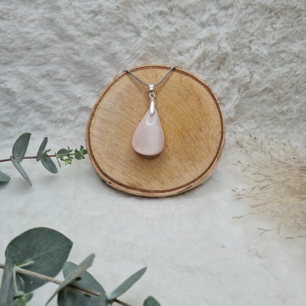 Collier Quartz Rose goutte