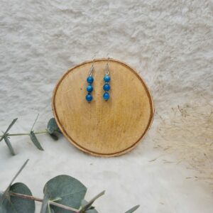 Boucles d'oreilles Apatite enfilade 6mm fantaisie