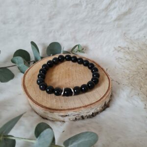 Bracelet Obsidienne noire 8mm