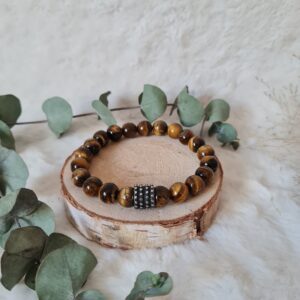 Bracelet Oeil du tigre H 10mm