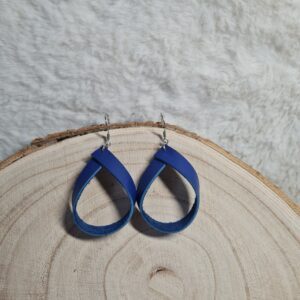 Boucles d'oreilles Lanières bleu