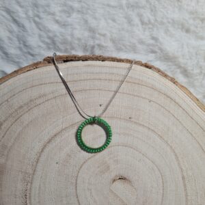 Collier tissage perles de Miuyki verte